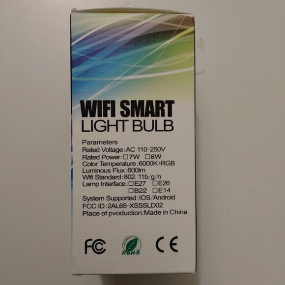 WIFI SMART LIGHT BULB-NEW-WORKS W/AMA ZON ALEXA & GOOGLE HOME - Picture 2 of 3